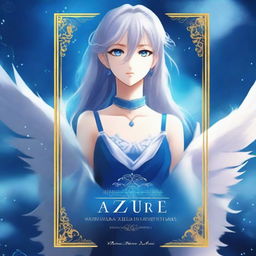 Design a book cover for 'Whispers of Azure Dreams,' a fanfiction filled with heroes and mystery