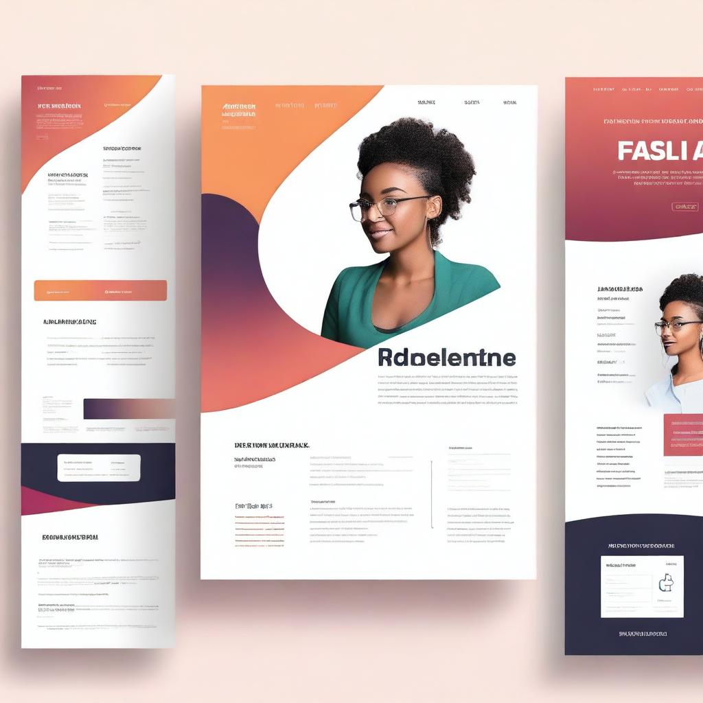 Create a portfolio cover page image for Fasika Shimels, a full stack developer and graphics designer