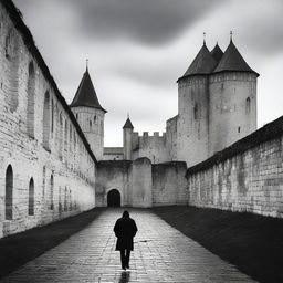 A semi-cloudy day in Cluj featuring the imposing fortress walls