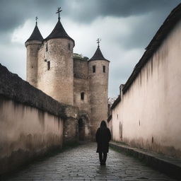 A semi-cloudy day in Cluj, showcasing the ancient fortress walls