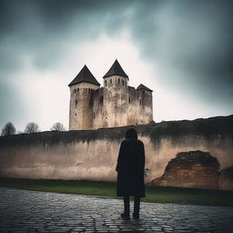 A semi-cloudy day in Cluj, showcasing the ancient fortress walls