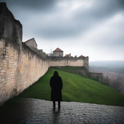 A semi-cloudy day in Cluj, showcasing the ancient fortress walls