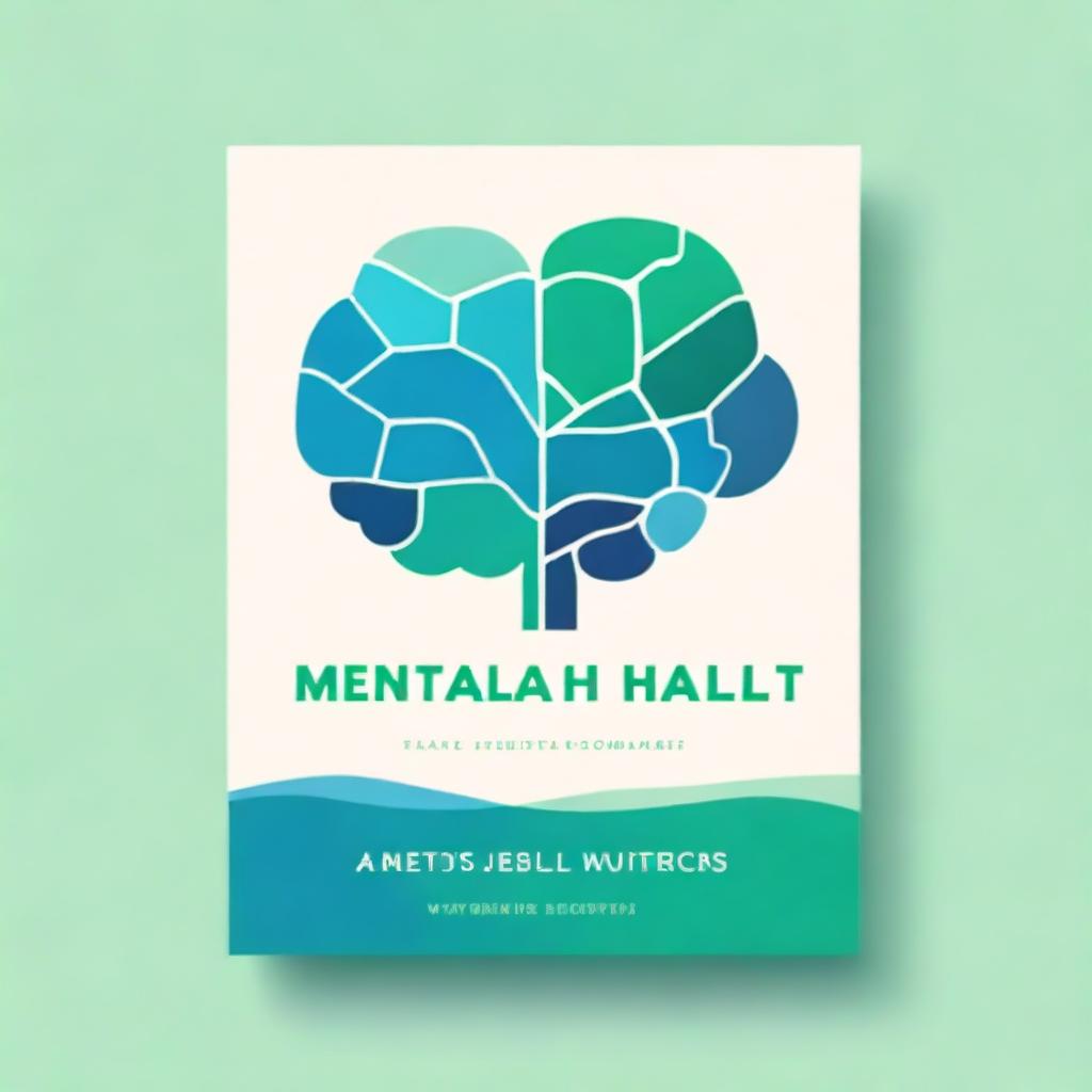 A cover page on mental health featuring calming and soothing colors like blue and green