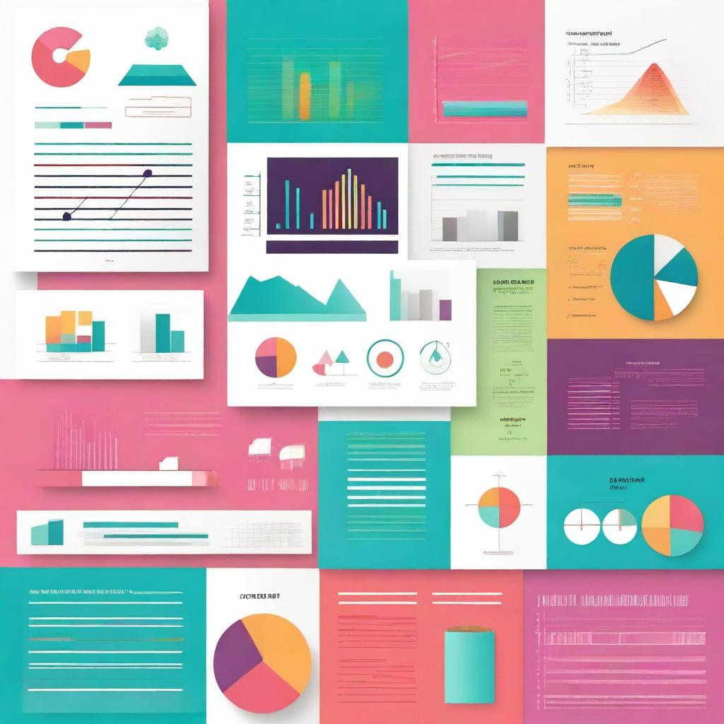 A vibrant and engaging cover for a math project featuring various graphs, charts, and mathematical symbols