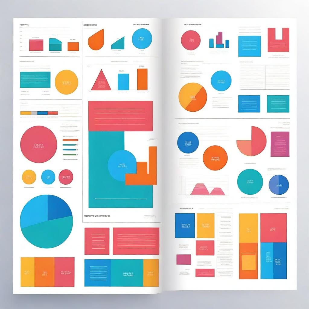 A vibrant and engaging cover for a math project featuring various graphs, charts, and mathematical symbols