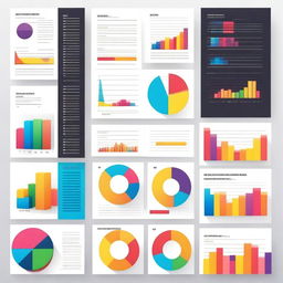 A vibrant and engaging cover for a math project featuring various graphs, charts, and mathematical symbols