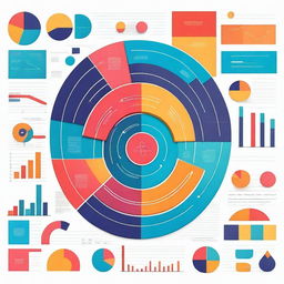 A vibrant and engaging cover for a math project titled 'Mathematics Project' featuring various graphs, charts, and mathematical symbols