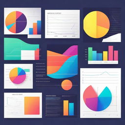 A vibrant and engaging cover for a math project titled 'Mathematics Project' featuring various graphs, charts, and mathematical symbols