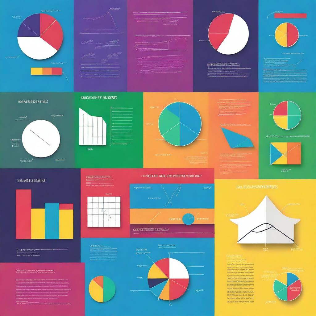 A vibrant and engaging cover for a math project titled 'Mathematics Project' featuring various graphs, charts, and mathematical symbols