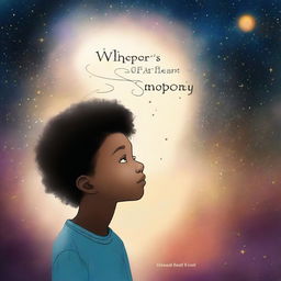 Create a beautiful poetry ebook front and back cover for a book titled "Whispers of the Heart: A Self-Love Symphony"