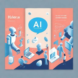 Design an illustrative book cover showcasing the impact of AI in higher education