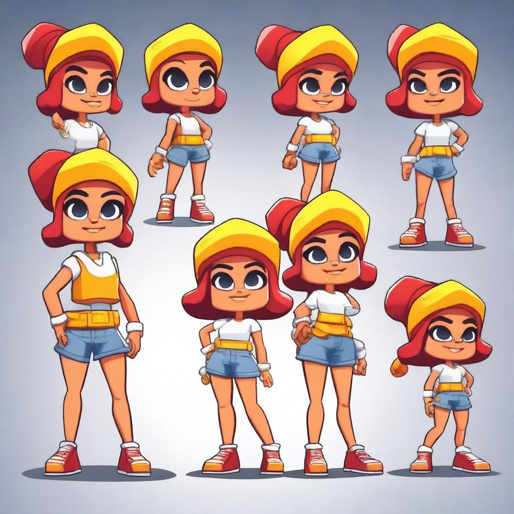 Create an original female character for the game Brawl Stars, named BrawlCarlos