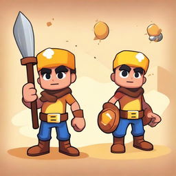 Create a Brawl Stars boy character named Pedro, themed around the Sands of Time