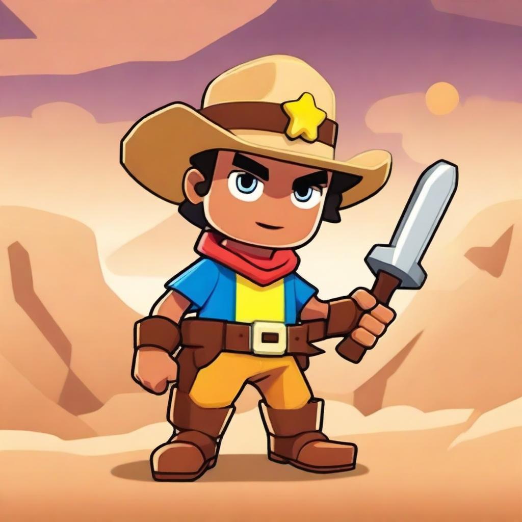 Create a Brawl Stars boy character named Pedro, themed around the Sands of Time