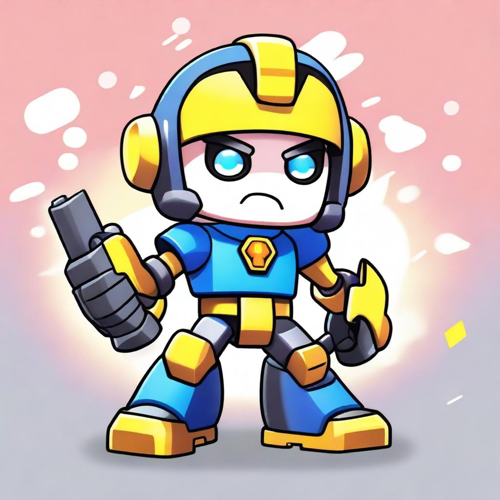 Create a Brawl Stars character named Freddie, part of the Mecha Squad