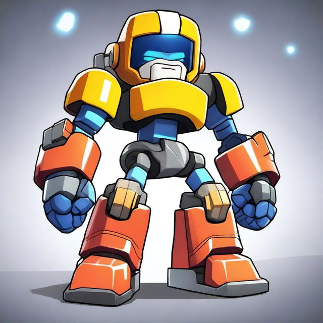 Create a Brawl Stars character named Freddie, part of the Mecha Squad