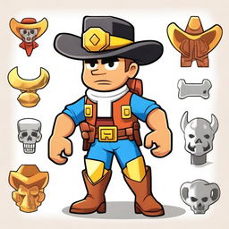 Create a Brawl Stars boy character named Danny who is part of the Goldarm Gang