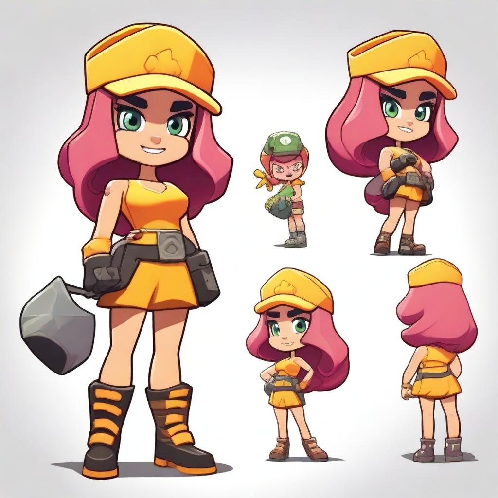 Create a new Brawl Stars girl character named Mandy from the Rumble Jungle