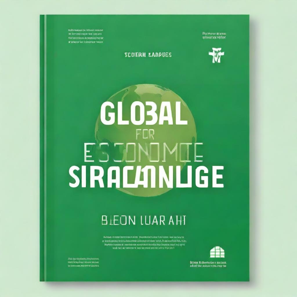 Design a book cover with the title 'GLOBAL ECONOMIC STRATEGIES FOR SUSTAINABLE GROWTH'