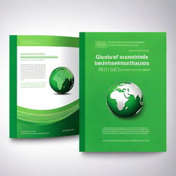 Design both the front and back cover for a book titled 'GLOBAL ECONOMIC STRATEGIES FOR SUSTAINABLE GROWTH', written by two professors in the management and economy field