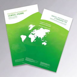 Design both the front and back cover for a book titled 'GLOBAL ECONOMIC STRATEGIES FOR SUSTAINABLE GROWTH', written by two professors in the management and economy field