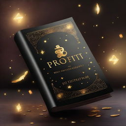 A black magic book cover with the title 'Profit Book' and a golden money symbol