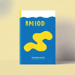 Create a book cover that features a predominantly blue background with a yellow tear design