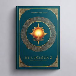 Crie uma capa de livro com o tema 'Resolvi Aceitar', que tenha um visual religioso