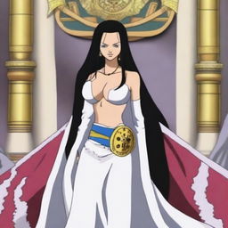 A stunning and elegant image of Boa Hancock from One Piece