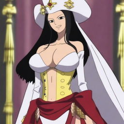 A stunning and elegant image of Boa Hancock from One Piece