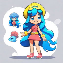 Create a Brawl Stars girl character named Wendy inspired by the Deep Sea Brawl theme