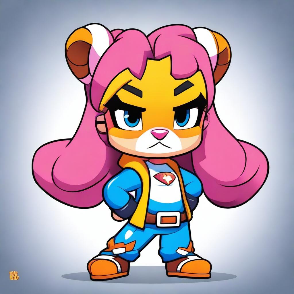 Create a Brawl Stars girl character named Sophie, inspired by the Year of the Tiger