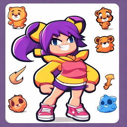 Create a Brawl Stars girl character named Sophie, inspired by the Year of the Tiger