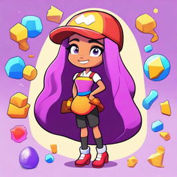 Create a Brawl Stars girl character named Luas, inspired by Tara's Bazaar