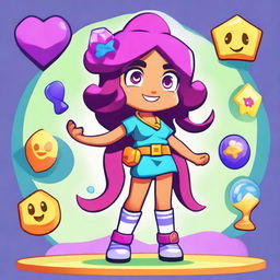 Create a Brawl Stars girl character named Luas, inspired by Tara's Bazaar