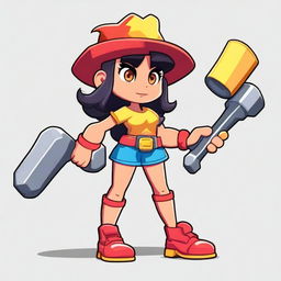 Create a Brawl Stars girl character named Alex for the Summer of Monsters event