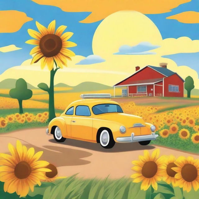 Create movie posters for an animated cartoon titled 'KANSAS' in the style of Disney Pixar