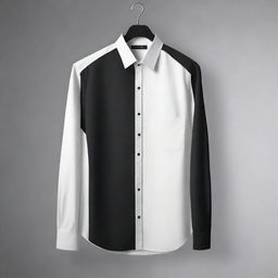 Design a cover page that represents hot-selling shirts in black and white colors