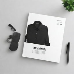 Design a cover page that represents hot-selling shirts in black and white colors