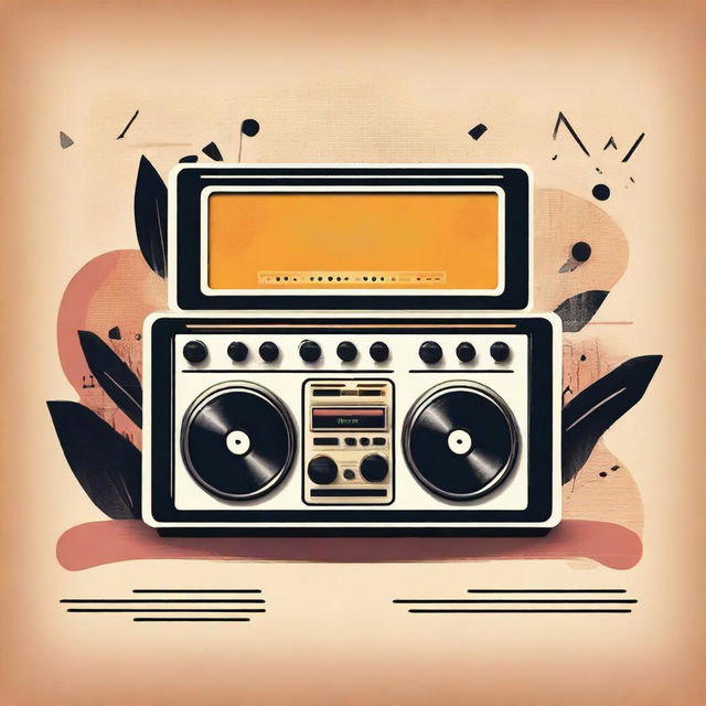 Create a creative background image for an analog music production one sheet