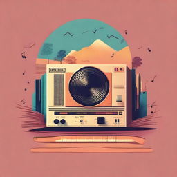 Create a creative background image for an analog music production one sheet