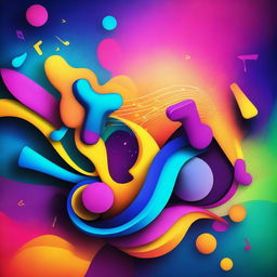 A vibrant and dynamic background for music production