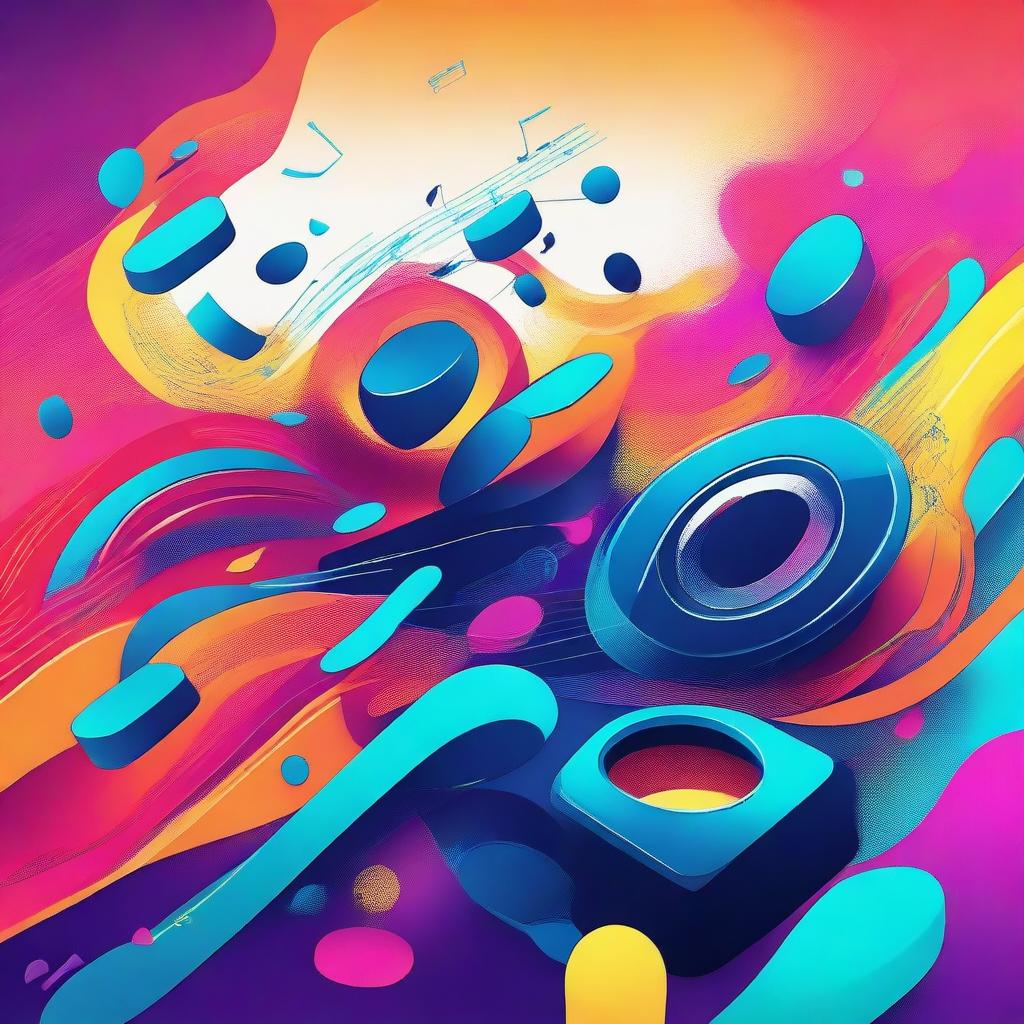 A vibrant and dynamic background for music production