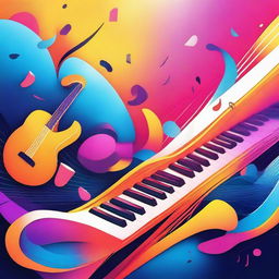 A vibrant and dynamic background for music production