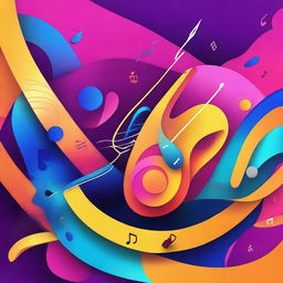 A vibrant and dynamic background for music production