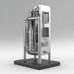 Create a detailed rendering of the Fugastation pump, showcasing its intricate design and mechanical components