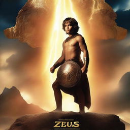 A movie poster for 'Max y el Olimpo: La Búsqueda del Escudo de Zeus' directed by Emily Johnson