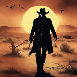 Create a movie poster for a western film titled 'The Undertaker'