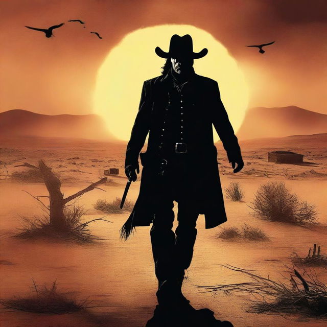 Create a movie poster for a western film titled 'The Undertaker'