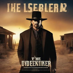 Create a movie poster for a western film titled 'The Undertaker'